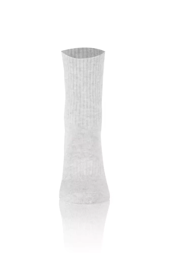 S150D Halbe Frottee lange Socken Italian Fashion - hell melange