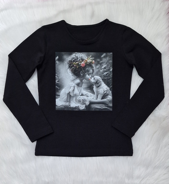 Kiss Kinderbluse Bambarillo schwarz – Jersey | Komfort und Stil