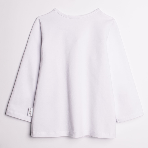 Mädchenbluse Nicol 220139 Baumwolle Langarm elegant weiß bequem