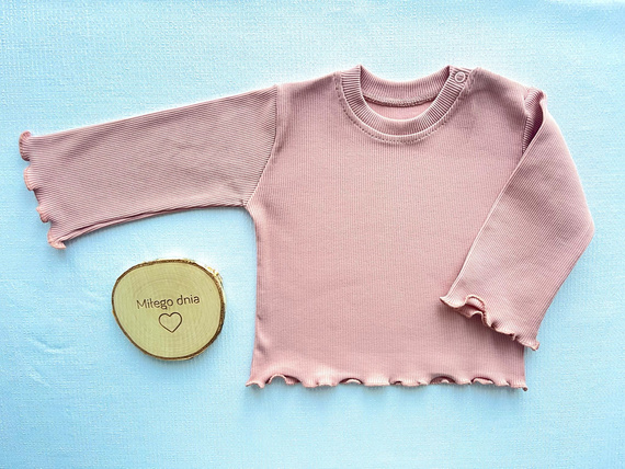 BI003 Mamatti Langarmbluse für Mädchen – hellrosa