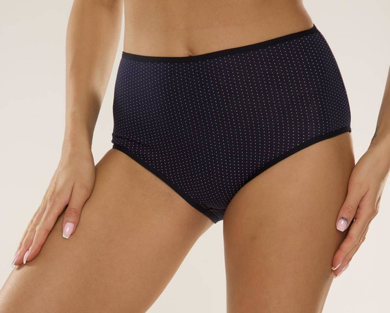 018 Sara De lafense High-Rise-Slip - marineblau gepunktet