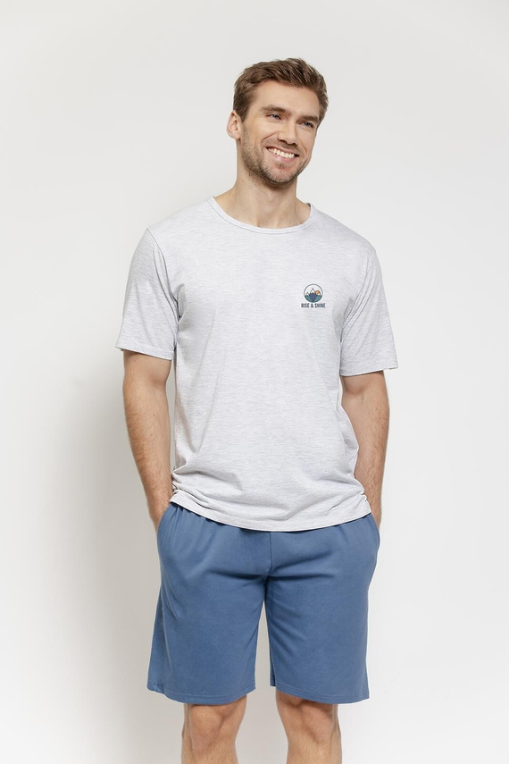 Herren Pyjama 3576 Gabriel – Baumwolle, kurz, mit Taschen