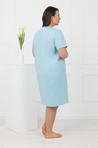 Hemaria Italian Fashion baumwolle Damen Nachthemd Plus Size - Türkis