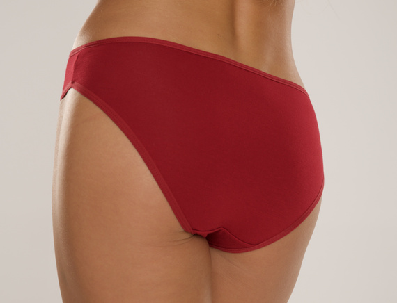 004 Limited Damen-Höschen De Lafense - klassisch, niedrige Leibhöhe, Viskose - bordeauxrot