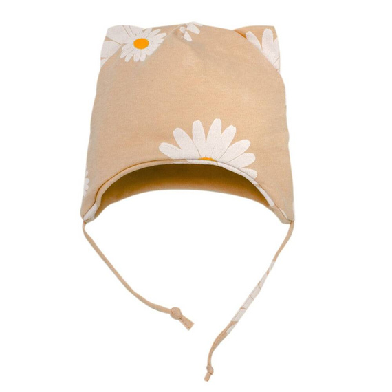 Daisy Pinocchio gebundene Babymütze – Beige