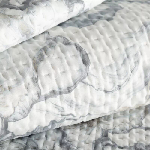 Eurofirany Lisa Tagesdecke Weiß 100% Polyester Elegante Bettdecke