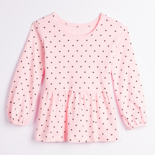 Mädchenbluse Nicol Tosia 225139 100% Baumwolle Rosa mit Volant