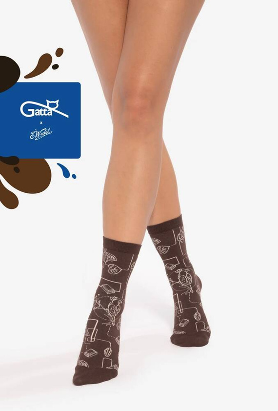 U04.WED Wedel Unisex Gatta Socken – dunkle Schokolade 04/12E