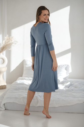 Bambus Still- und Umstandsnachthemd Star Light – atmungsaktiv, feminin, ideal für Klinik und Stillzeit