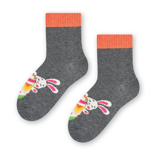 Art.014 Happy Ester Steven Kindersocken – 044 Melangegrau