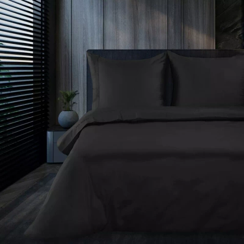 1B Elegant Pościel satynowa Eva Minge Eurofirany czarny | Makosatyna 100% bawełna