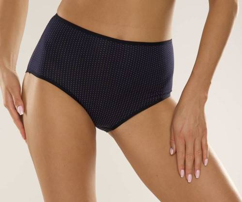 018 Sara De lafense High-Rise-Slip - marineblau gepunktet