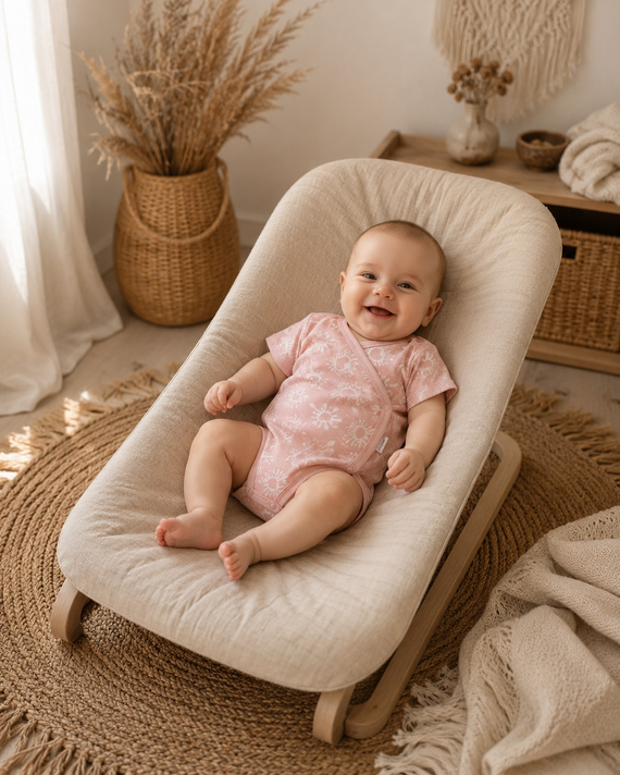 Body für Babys Mamatti BK16325 rosa Baumwolle kurzarm mit Herzchenprint