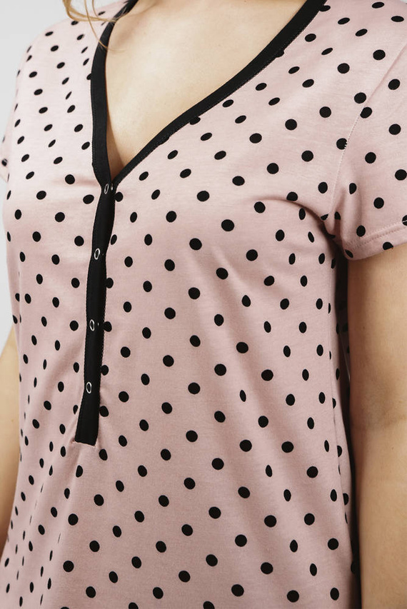 Buscato Kurzarm Nachthemd Italienische Mode - Druck