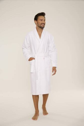735 Manuele Herren Bademantel De Lafense - weiß