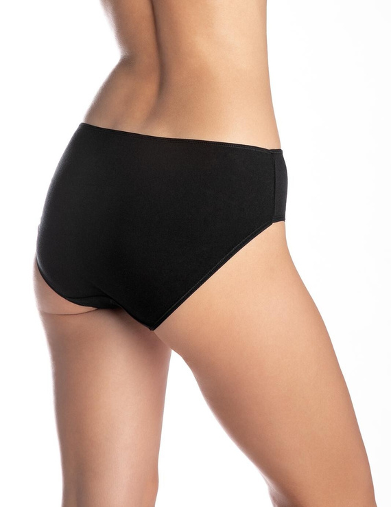 Damen-Slip L-120BI-94 Lama schwarz-rot – Baumwolle, 3er-Pack, bequem und klassisch