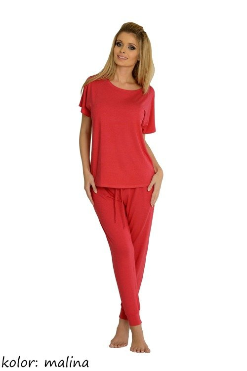 524 Paula Damen Schlafanzug De Lafense - Himbeere