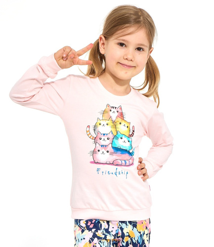 Mädchen-Pyjama Cornette Kids Girl 594/210 Friendship 100% Baumwolle