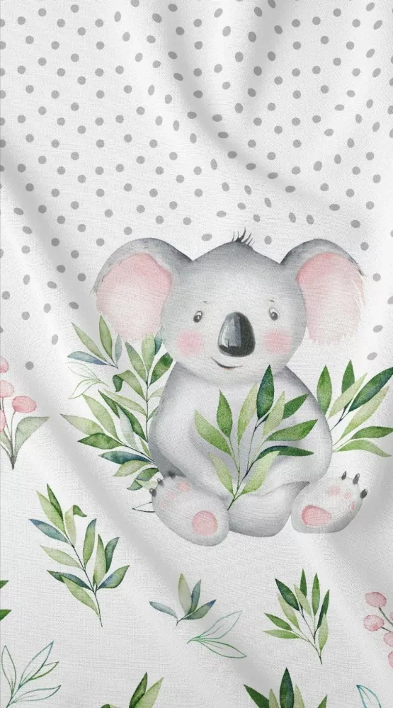 3269 A Land of Dreams Kinderbettwäsche aus Karo-Koala-Baumwolle