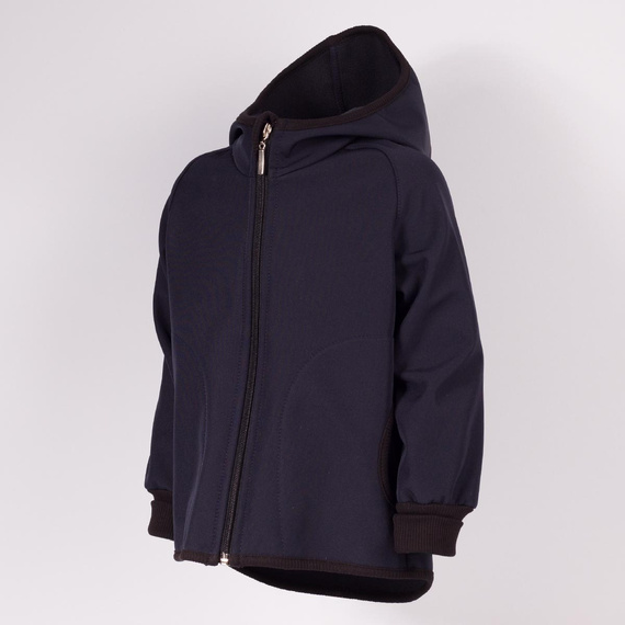 229004 Nicol Softshell-Jacke für Jungen mit Fleece, Kapuze und Reflektoren – marineblau