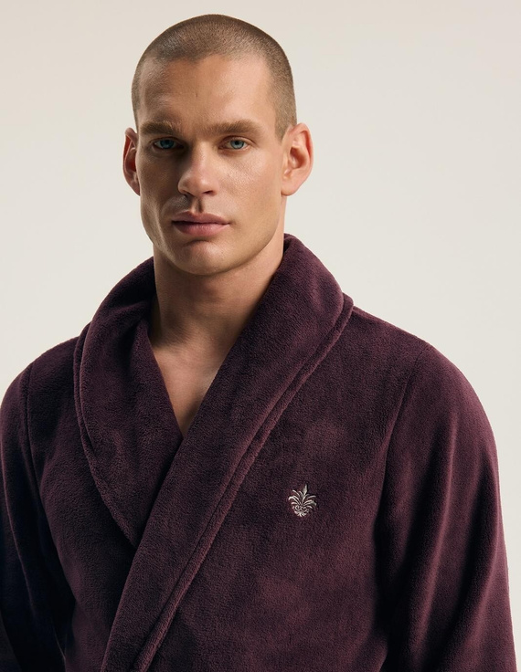 Henderson Herrenbademantel 43447 Vocal Grey – Kapuze, warmer Stoff, Komfort und Eleganz