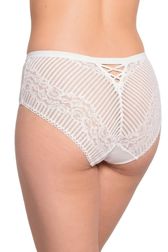 Gabidar 210 Damen-Slip Weiß aus Baumwolle mit Spitze und dekorativer Schleife