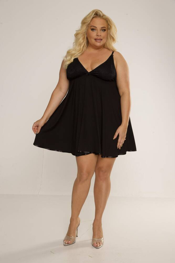 713 Cloche Forex Nachthemd - schwarz