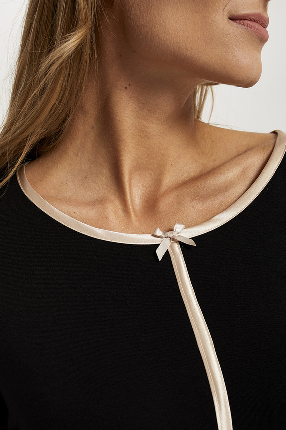 Guyana Damenpyjamas langarm, lange Hose Italian Fashion - schwarz/print