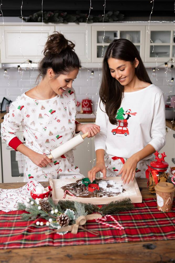 Lillian Sensis Damen Schlafanzug -ecru