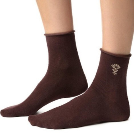 Damen Socken Steven art.099 Baumwolle Bunte Muster Flache Naht - 130 Braun