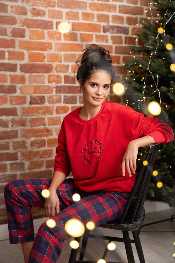 Cordelia Sensis Damenpyjama - Marineblau-Rot