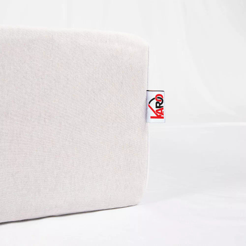 Constance Jersey-Spannbettlaken KARO – weiß 001