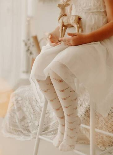 Y 5111 Rudolf Mädchenstrumpfhose Fiore-Gardenia