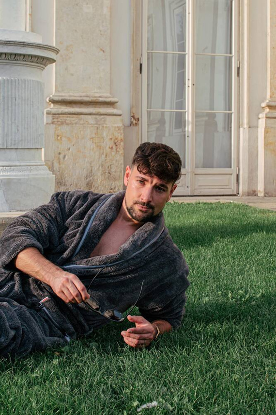 716 Rafael Herren Bademantel De lafense - graphit