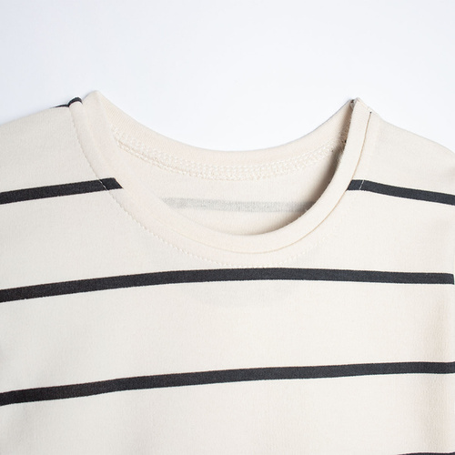 Nicol Olo 222139 Jungenbluse 100% Baumwolle mit graphitfarbenen Streifen