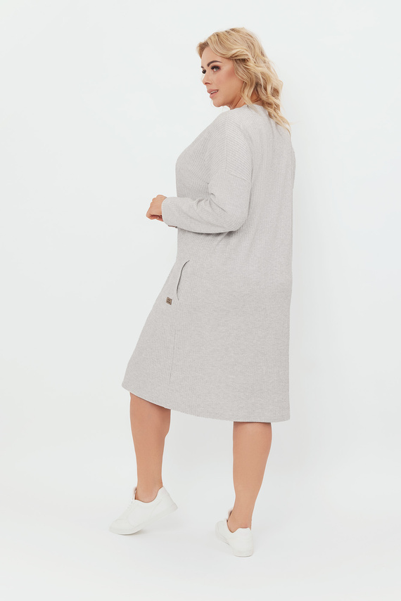 Avira Damen-Tunika mit langen Ärmeln Italian Fashion - hell melange