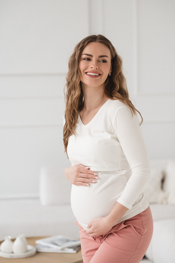 Milk&Love Milk Shirt Umstands- und Stillshirt 7/8 Arm white