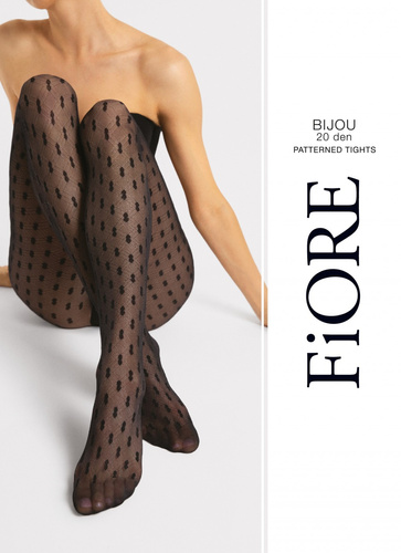 G 6125 Bijou Fiore Strumpfhose 20 den nero – gemustert, elegant