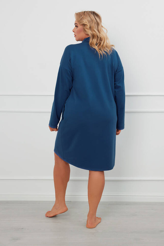 Grafi Damen Morgenmantel mit Reißverschluss Italian Fashion - denim 