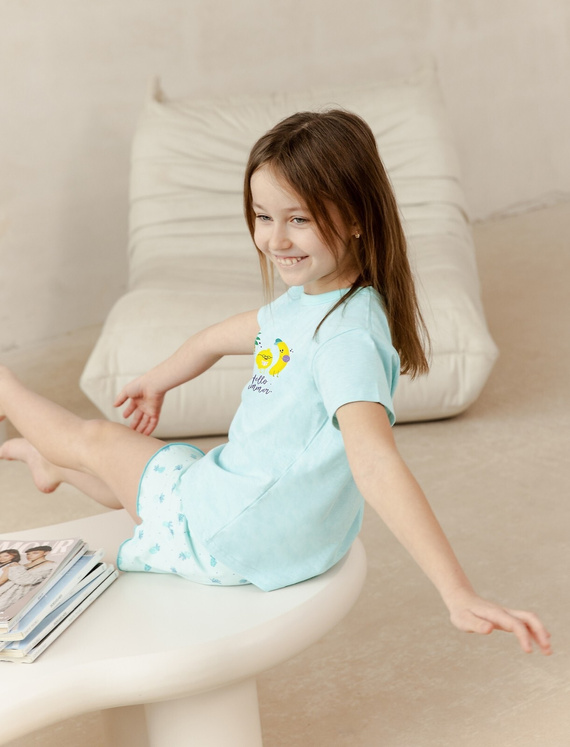 3385 Sweety Pyjama für Mädchen Taro türkis