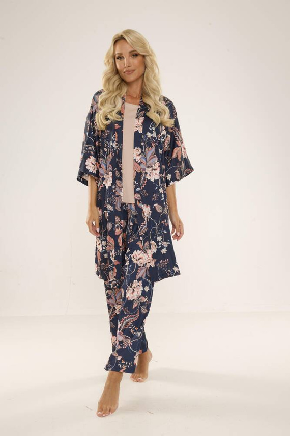 722 Lurdes Damen-Schlafanzug De Lafense - navy blau