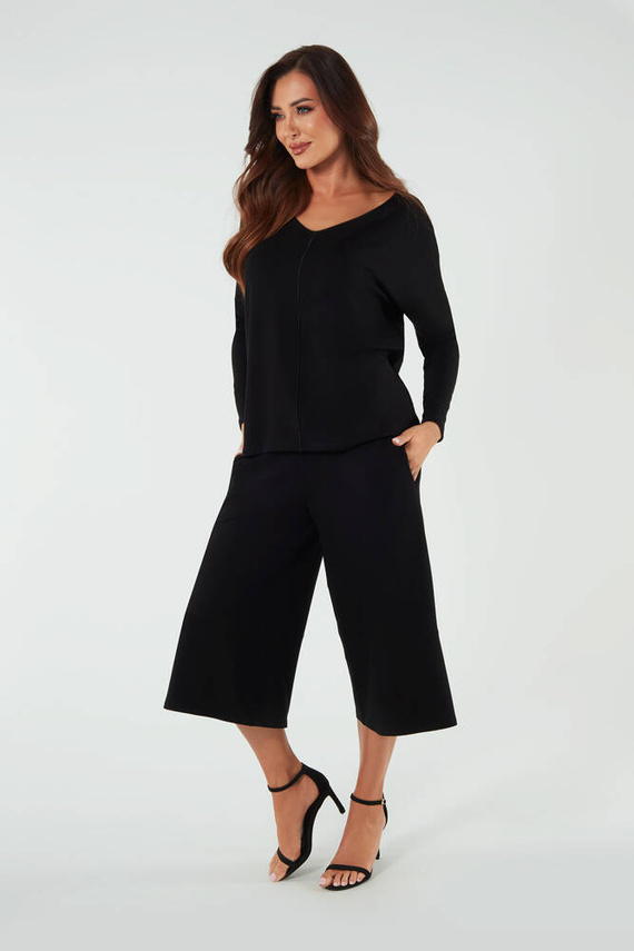 Soler Damen Culottes 7/8 Italienische Mode - schwarz