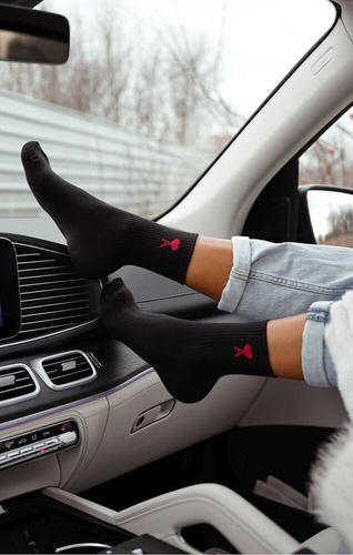 0200-135 Amor Milena Damensocken – schwarz