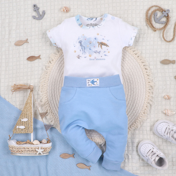 ABN-5455 Sea Of Joy Nini Baby-T-Shirt – Bio-Baumwolle, für einen Jungen