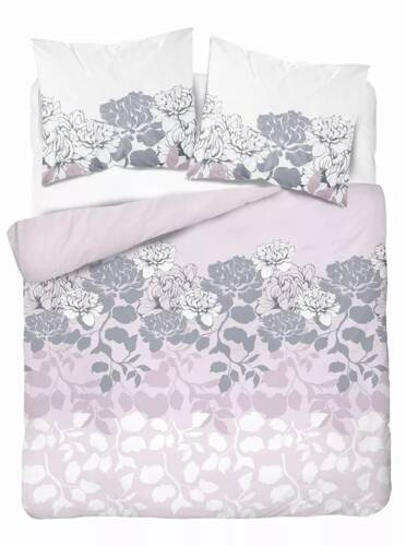 5090 A Home Satin Satinbettwäsche mit Blumen Detexpol rosa