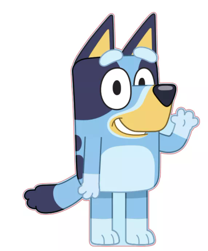 Bluey Hundekissen 33x25 blaues Kuscheltier Jerry Fabrics blau