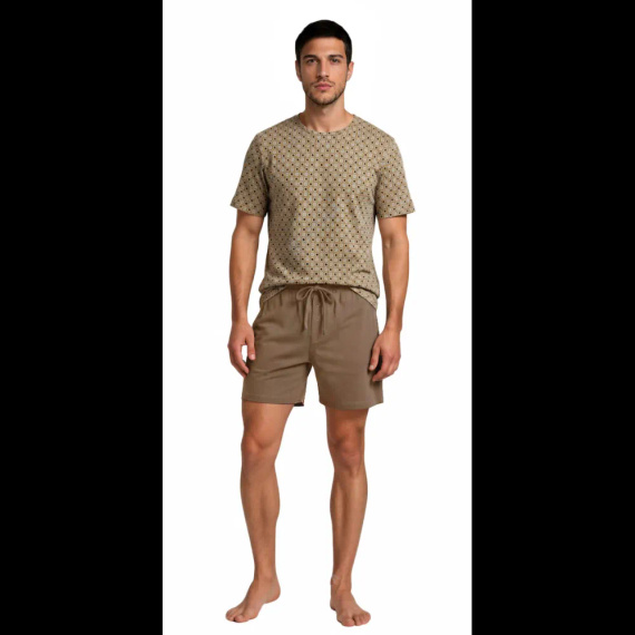 Sesto Senso 2723/02 Latte Herren Baumwoll-Pyjama Kurz 100% Baumwolle