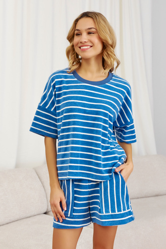 7226 Doctor Nap Damen-Pyjama – blau