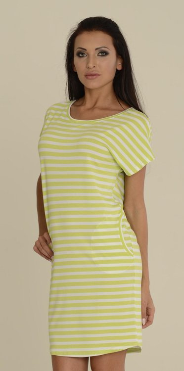 539 Jovite Nachthemd kr. ärmel - lime+white