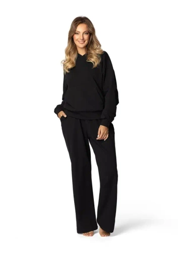 DK-K-B8 Dkaren Damen-Trainingsanzug-Set – Schwarz